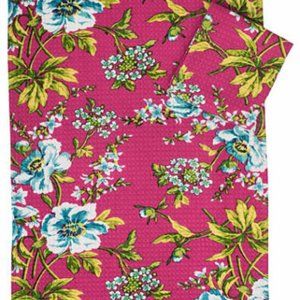 April Cornell Tablecloth Rainforest Orchid Collection 54x54 NWT 100/% Cotton Teal